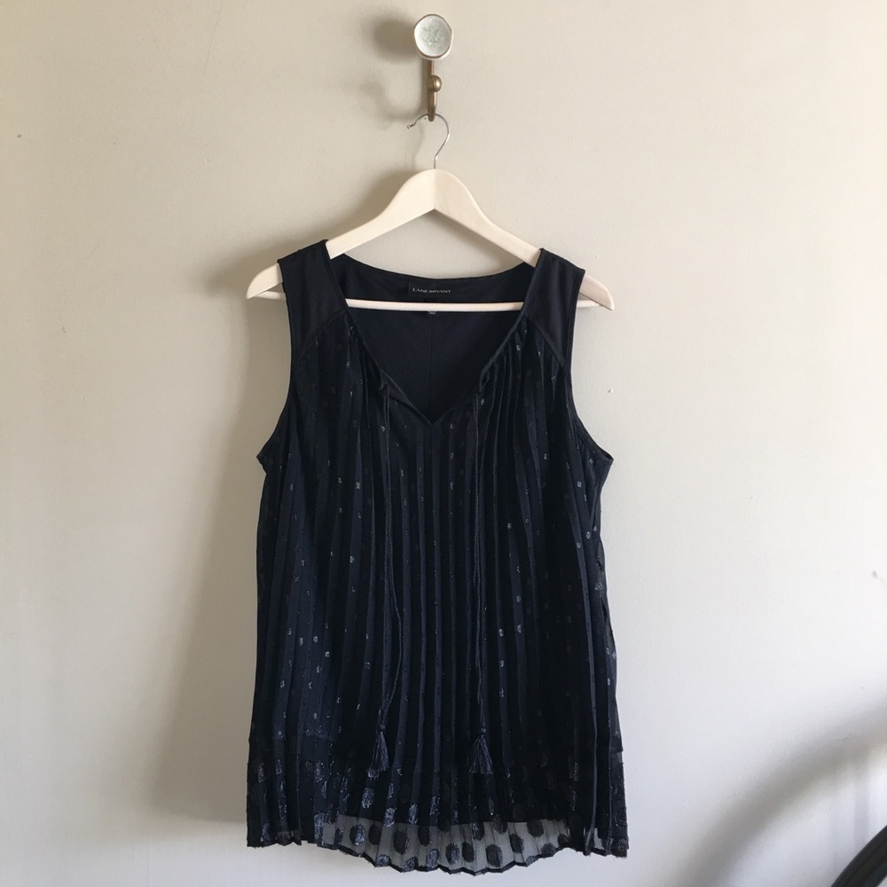 $Sold$ Lane Bryant | Black Polka Dot Tank